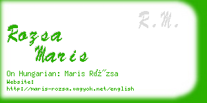 rozsa maris business card